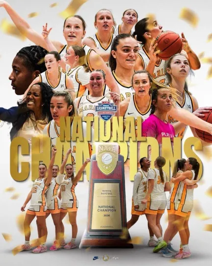 Discover Marian Knights Are The 2026 NAIA Womens Basketball Champions 2026 Poster