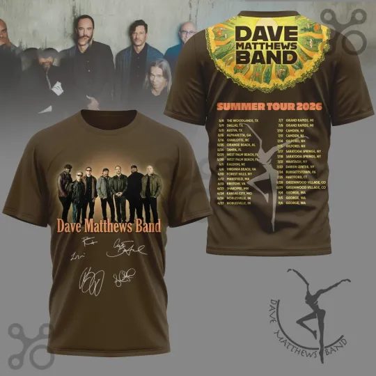 Dave Matthews Band Summer Tour 2026 3D T-Shirt