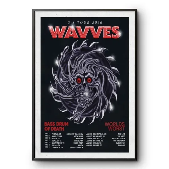 Discover Wavves USA Tour 2026 Poster