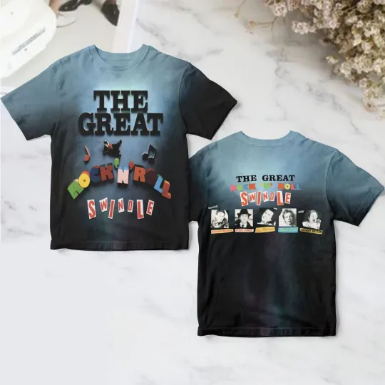 Discover Pi_st_ols The Great Rock 'n' Roll Swindle Album Cover 3D T-Shirt