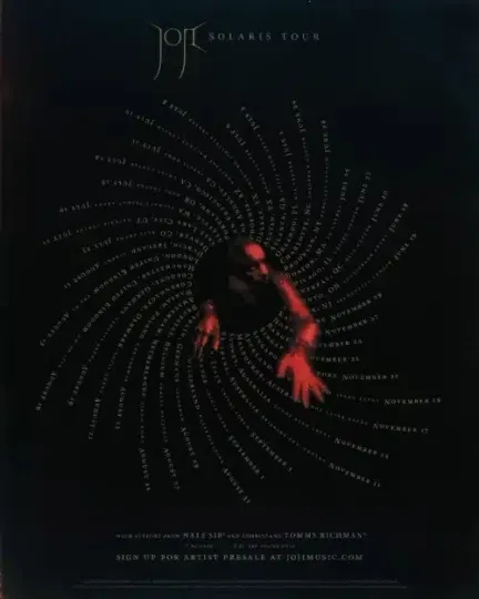 Joji 2026 Solaris world tour Poster