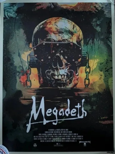 Megadeth Destroy All Enemies VIP Poster Limited Edition 2026 Tour Art Print