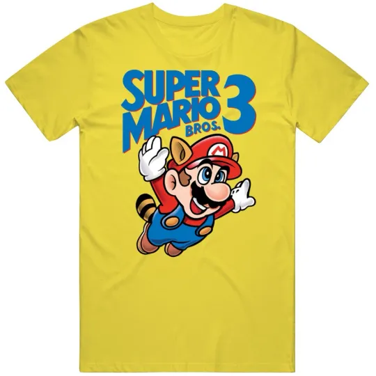 Discover Super Mario 3 Cover Art Retro Video Game T-Shirt