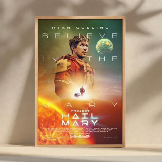 Discover Project Hail Mary Movie Poster, Wall Art, Film Poster Artwork, Home Decor