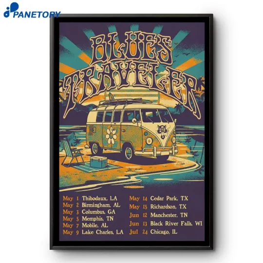 Discover Blues Traveler Summer Tour 2026 Poster Home Decor, Wall Art, Fan Gift