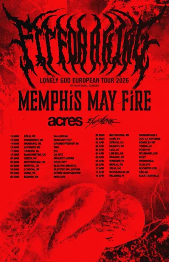 Discover Fit For A King, Lonely God Tour 2026 Framed Concert Poster