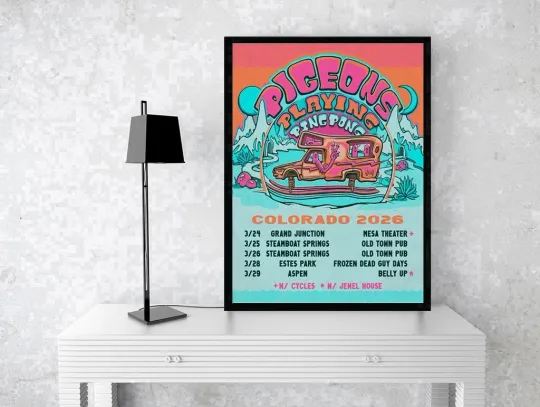 Discover Pigeons Playing Ping Pong Colorado 2026 Tour Poster