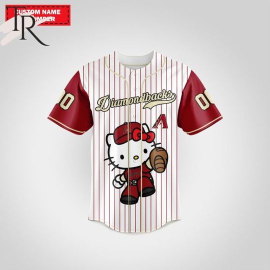 Personalized Arizonna Diamondbacks Hello Kitty Baseball Jersey