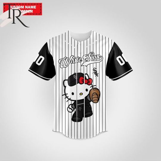 Personalized Chicago White Sox Hello Kitty Baseball Jersey