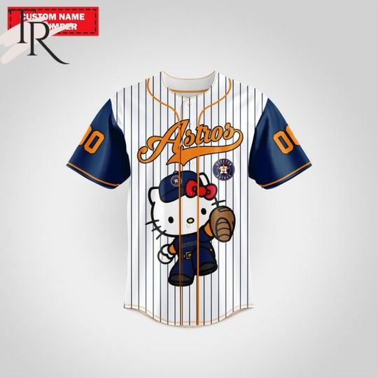 Personalized Houston Astros Hello Kitty Baseball Jersey