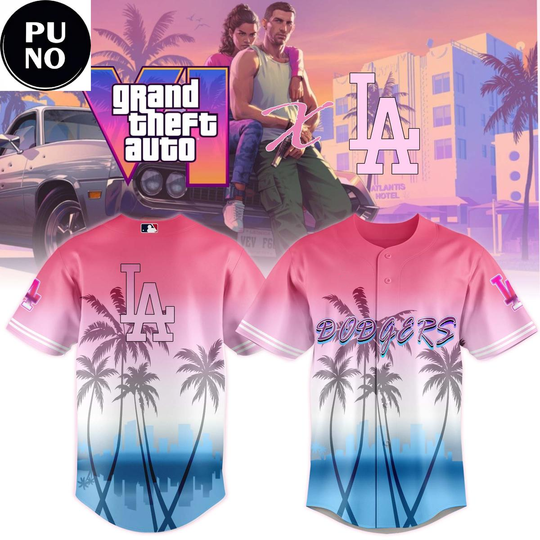 Los Angeles Dodgers x Grand Theft Auto VI 2026 Summer Vibes Baseball Jersey