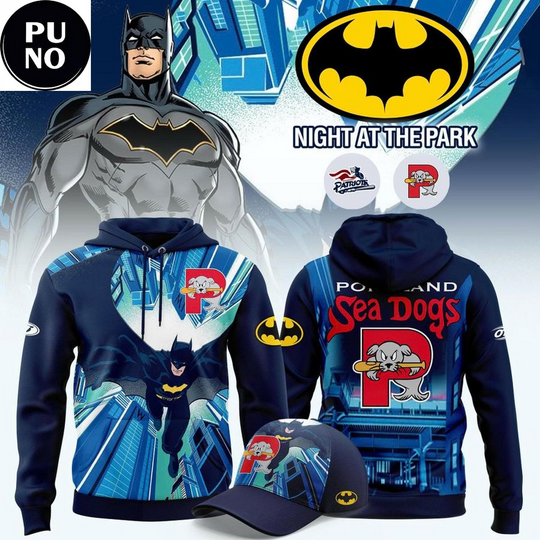 Portland Sea Dogs x Batman Night 2026 Night At The Part Hoodie