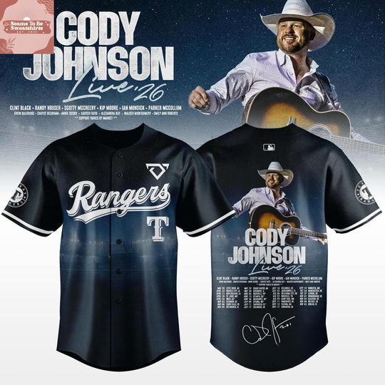 Discover Texas Rangers x Cody Johnsonn Live ’26 Tour Baseball Jersey