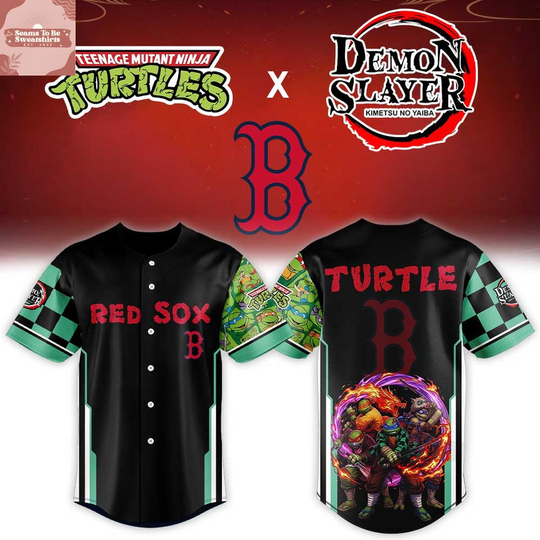 Boston Red Sox x Teenage Mutant Ninja Turtles & demon 2026 Baseball Jersey