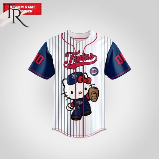 Personalized Minnesota Twins Hello Kitty Baseball Jersey