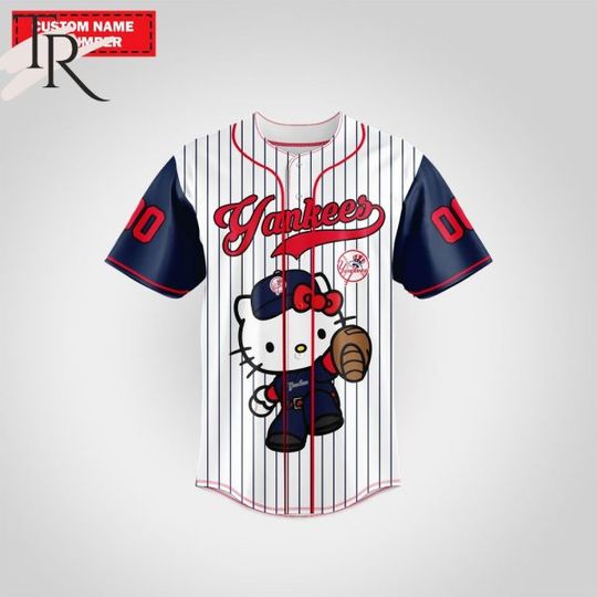 Discover Personalized New York Yankees Hello Kitty Baseball Jersey