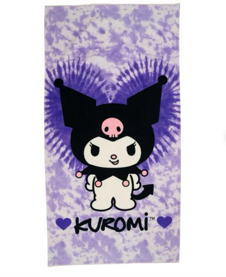 Discover Kuromi Tie-Die Beach Towel