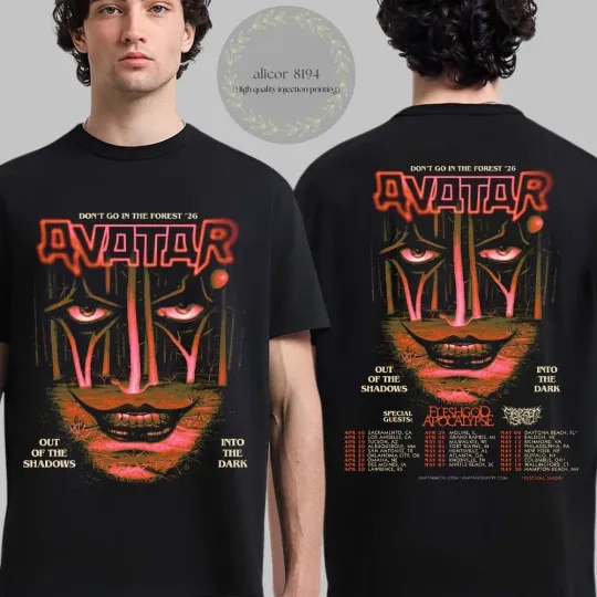 Discover Avatar Don't Go In The Forest 2026 North America Tour Double Sided T-Shirt