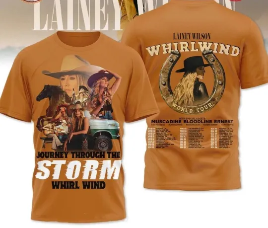 Lainey Wilson Whirlwind World Tour AOP 3D T-shirt Unisex