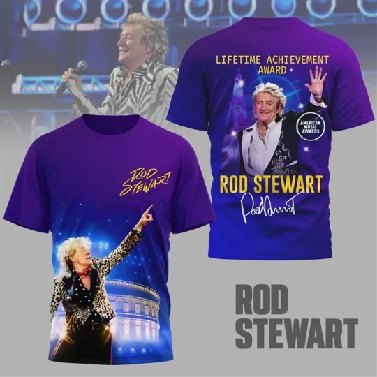 Rod Stewart Blue Men 3D T Shirt Unisex AOP