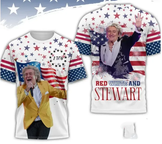 Rod Stewart Singer T-Shirt AOP 3D Unisex