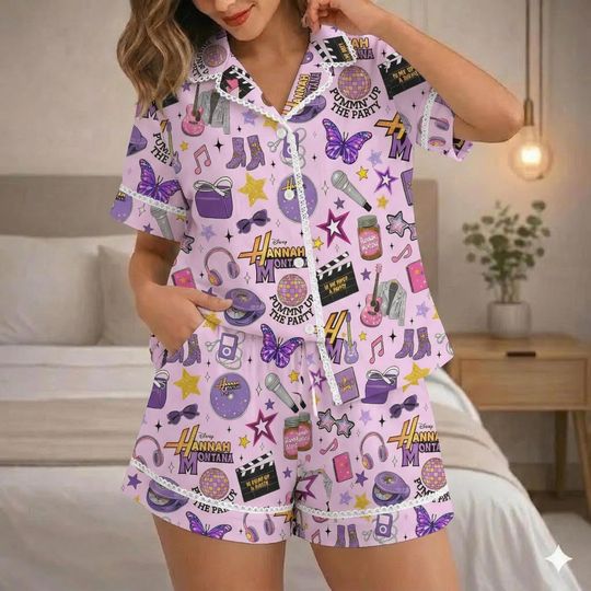 Discover Hannah Montana 20Th Anniversary Pajamas, Disney Hannah Montana Pajamas, Disney Channel Pop Star, Magic Kingdom, Disneyland Family Trip