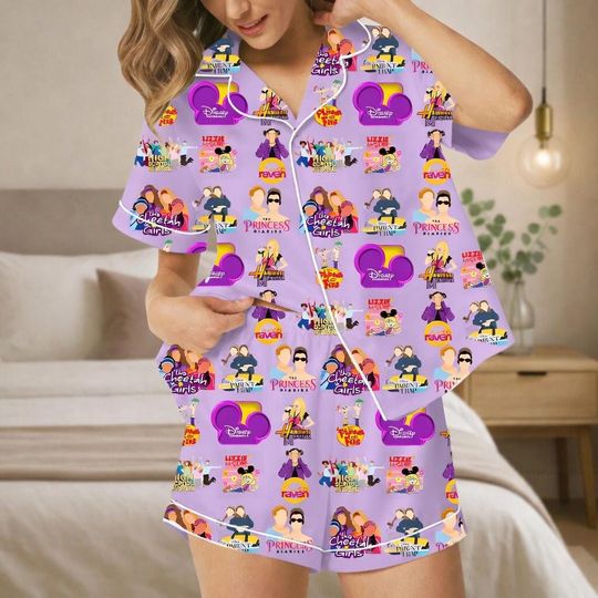 Disney Channel Movies Pajamas, Phineas and Ferb Lizzie McGuire Pajamas, High School Musical Disney Channel Fan Gifts, Walt Disney Trip Shirt