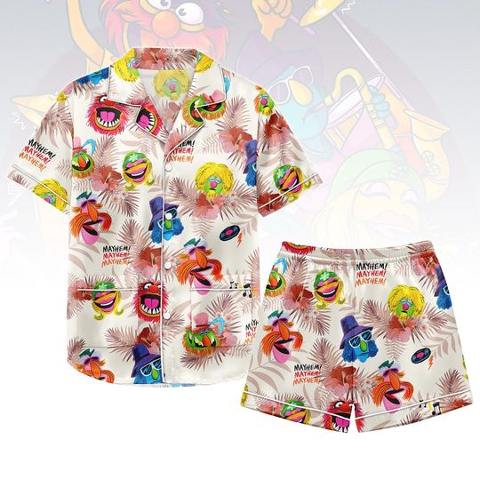 The Muppets Pajamas, Animal Muppet Show Pajamas Set, Dr Teeth And The Electric Mayhem Pjs, Women Pajamas