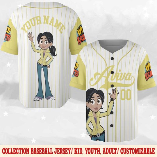 Discover Personalized Wild Kratts Baseball Jersey, Aviva Wild Kratts Birthday Girl Baseball Jersey, Wild Kratts Family Tee