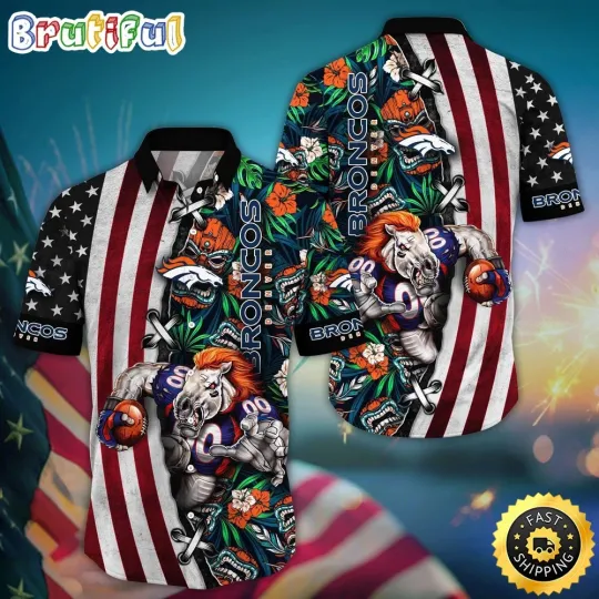 Denver Broncos Mascot Aloha Summer Hawaiian Shirt, Gift For football Fans