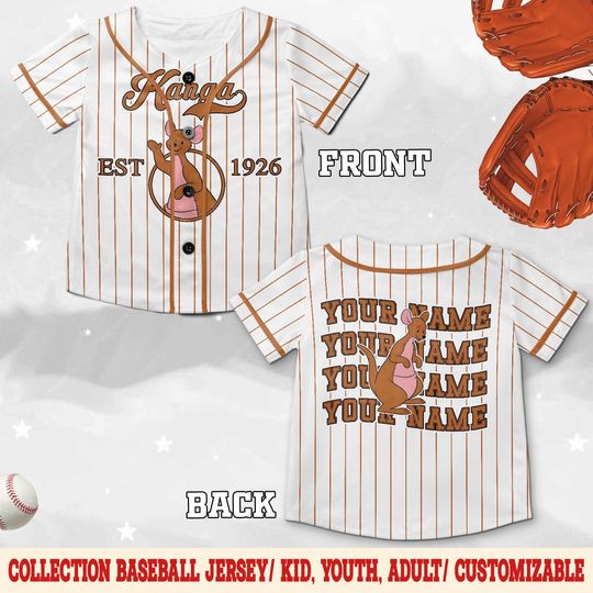 Discover Custom Disney Winnie the Pooh Baseball Jersey, Custom Kid Youth Adult Disney Jersey, Disneyworld Trip Group Matching D2OW03-02