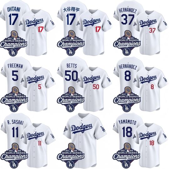 Discover Personalized Dodgers 2025 World Series Champions Jersey, Custom Name Number, Embroidered Gift