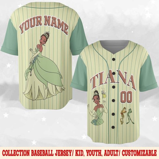 Discover Custom Disney Princess Number Baseball Jersey, Cute princess Jersey Gift Kids, Custom Disney Lover, Disney Princess Birthday Gift