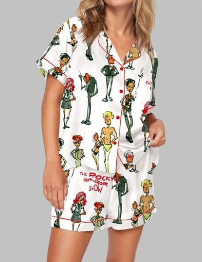 Rocky Horror Picture Show Pajama Set, Horror Movie Christmas Pajamas, Nightwear Gifts for Fans Sleepwear Pjs