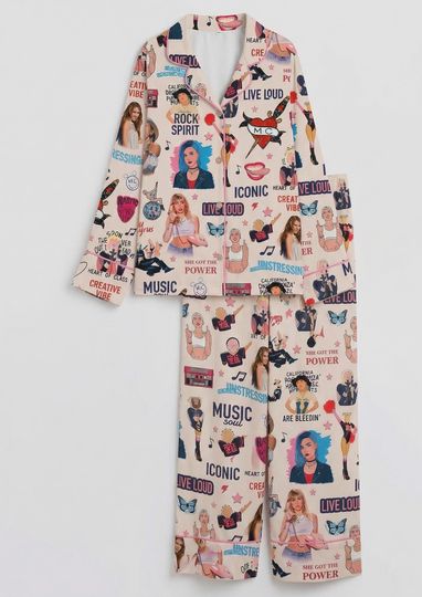Discover Y2K Girly Pop Pajama Set  All-Over Print Sleepwear