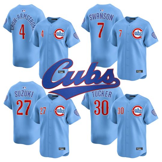Personalized Chicago Cubs Blue , Custom Name & Number, 2025 City Connect Limited Jersey Gift
