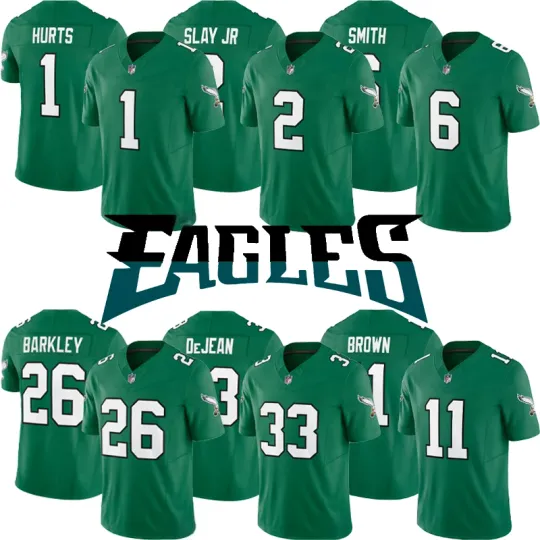 Men's Eagless Kelly Green Team Game Limited Printed Player Jersey
