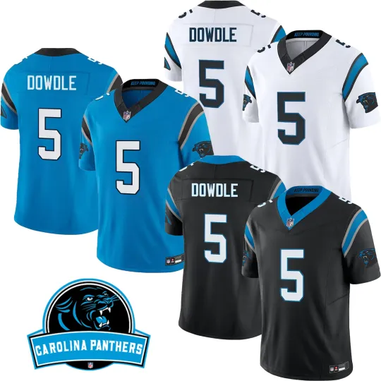 Discover Men's Pantherss #5 Rico Dowdle Collection Limited Jersey All Printed