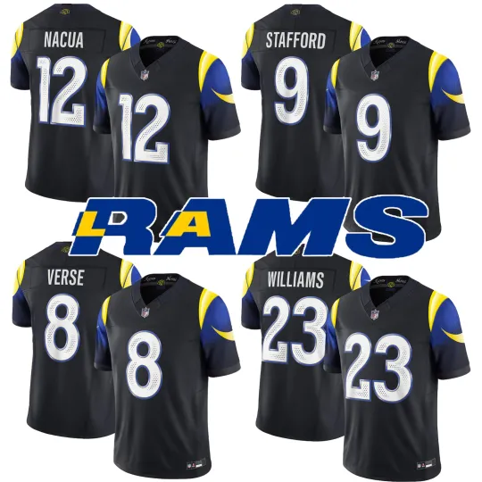 Discover NWT Men's Ramss Midnight Blue 2025 Rivalries Game Limited Printed Player Jersey