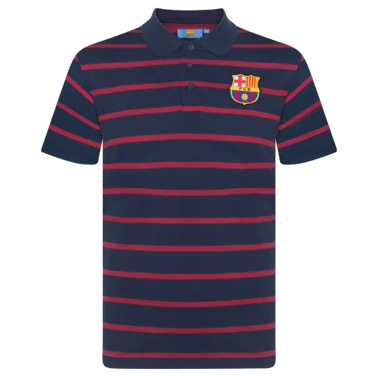 Discover FC Barcelona Mens Striped Polo Shirt Football Gift