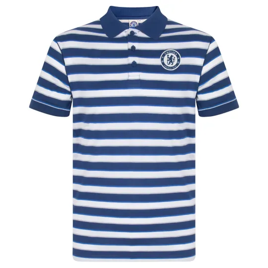 Discover Chelsea Men's Striped Polo Shirt - Football Gift