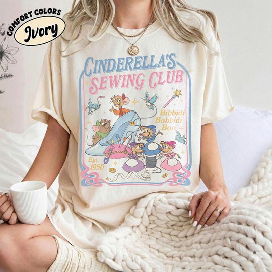 Discover Jaq & Gus Gus Shirt, Disneyland Cinde Est 1950 Tee, Disney Cinde's Sewing Club Shirt, Disneyworld Trip, Disney Princess Sewing Tee