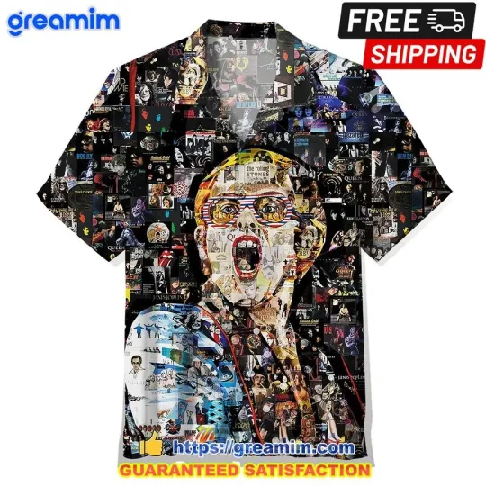 Elton John Rock Art Short Sleeve Hawaiian Shirt