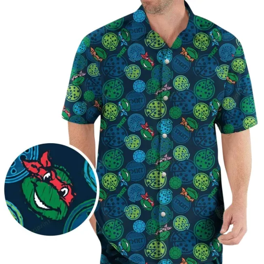 Teenage Mutant Ninja Turtles Pizza Hawaiian Shirt for Cartoon Fans