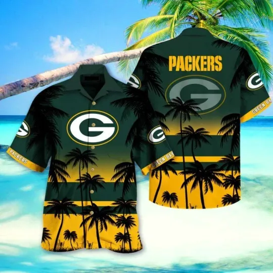 Discover Green Bay Packers Tropical Vibe Hawaiian Shirt