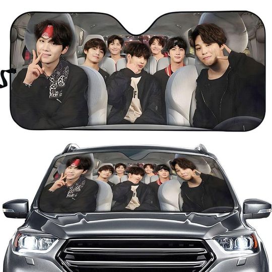 Discover Jimin Car Sun Shade Kpop Windshield Cover, BTS Jimiin Driving Car Sunshade, Kpop Fan Car Accessory Interior Decoration