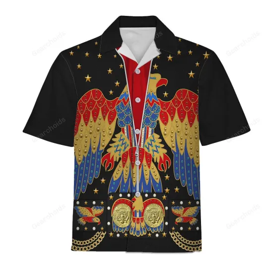 Discover Elvis EAGLE Black   Costume Cosplay Hawaiian Shirt ELHS13