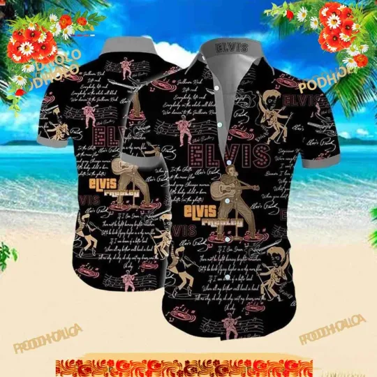 Discover The King Of Rock And Roll Elvis Presley Hawaiian Shirt Gift For Music Fans