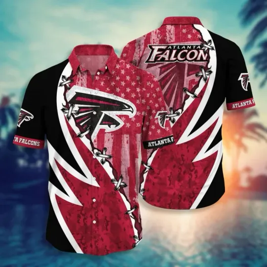 Discover Atlanta Falcons Star-Spangled Hawaiian Shirt Hot 2026