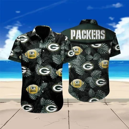 Discover Green Bay Packers Tropical Palm Leaf Hawaiian No Pocket, Gift For Fans